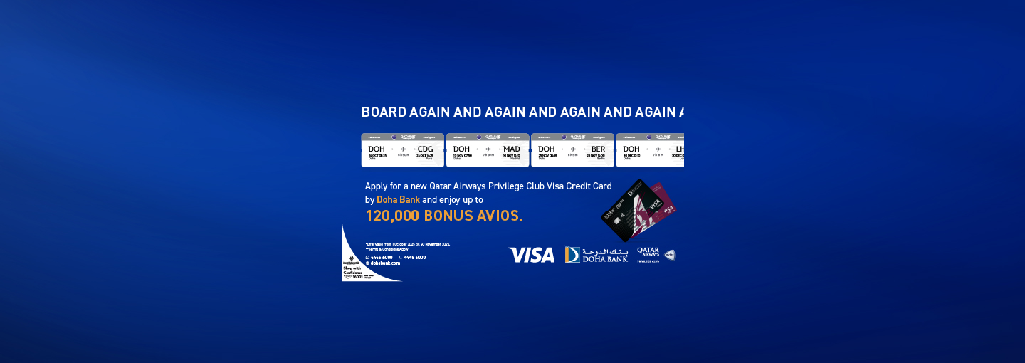 Qatar Airways Privilege Club Credit Card by Doha Bank
